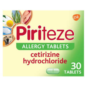 Piriteze Antihistamine Allergy Relief Tablets Cetirizine – 30 Tablets