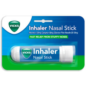 Vicks Inhaler Fast Acting Decongestant For Blocked Nose Relief Stick