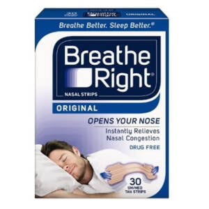 Breathe Right Congestion Relief Nasal Strips Original Large - Pack of 30 Strips