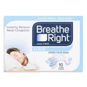 Breathe Right Congestion Relief Nasal Strips Clear Large - 10 Strips