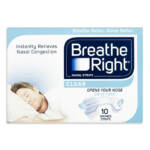 Breathe Right Congestion Relief Nasal Strips Clear Medium/Small - 10 Strips