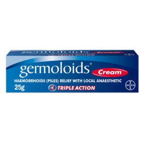 Germoloids Triple Action Cream for Haemorrhoids & Piles – 25ml